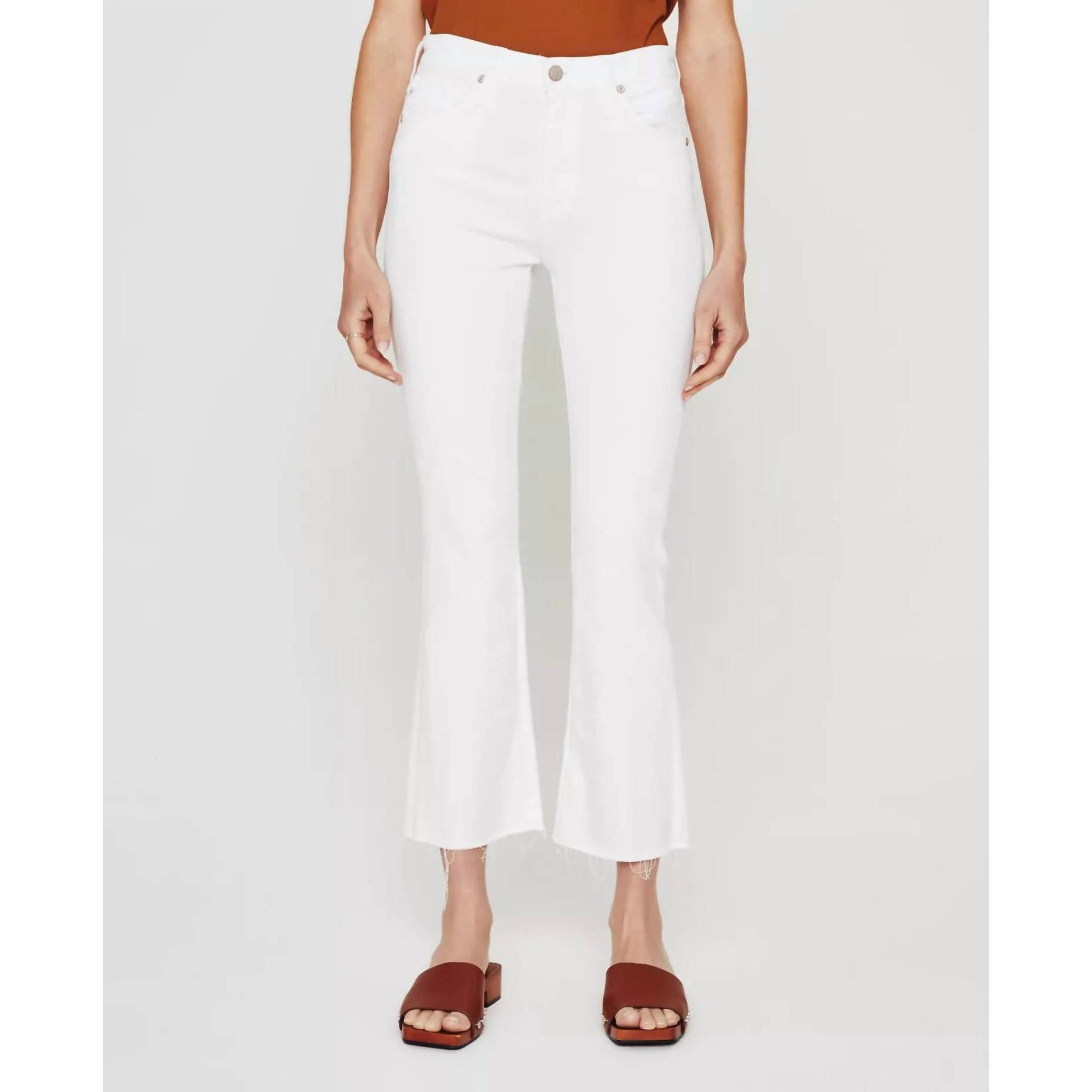 New Ag Jeans Farrah Boot Crop Jean In Modern White